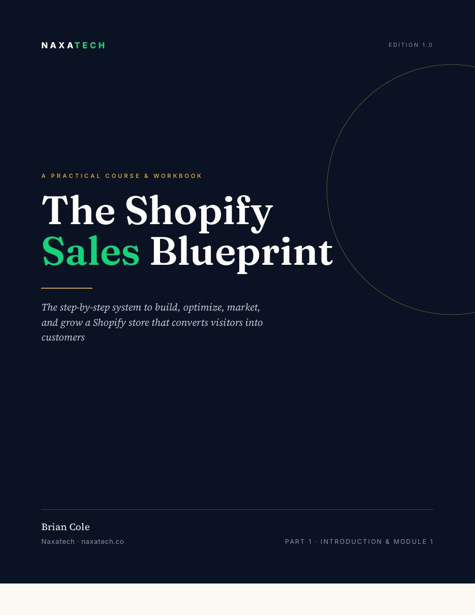 The Shopify Sales Blueprint cover