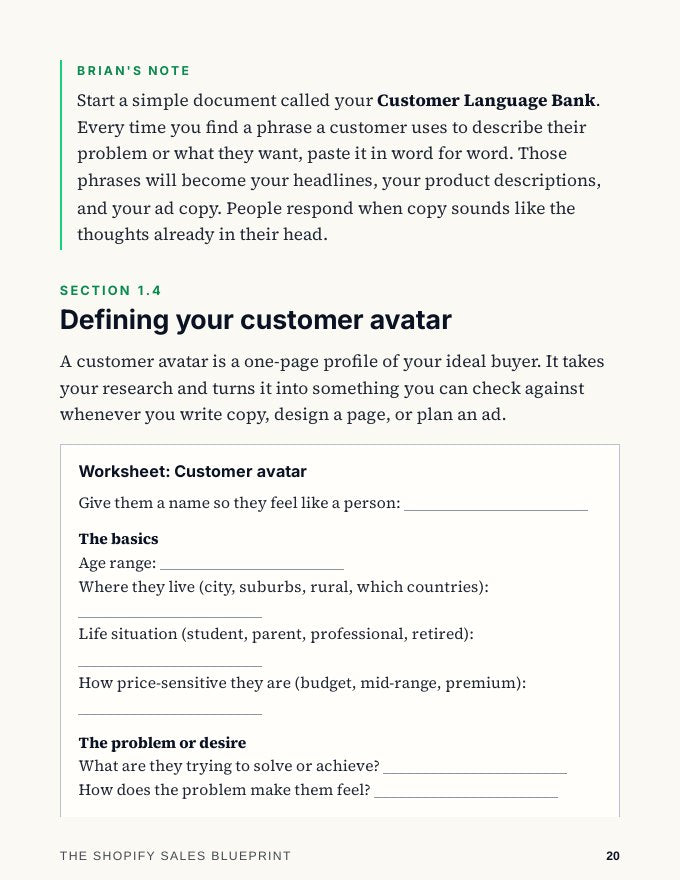 Page from The Shopify Sales Blueprint